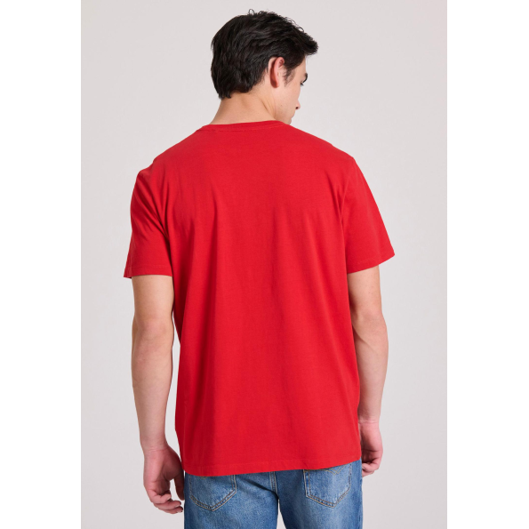Ανδρικό t-shirt FUNKY BUDDHA  FBM009-094-04 κόκκινο  Ανδρικά