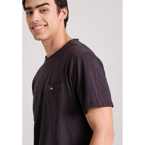 Ανδρικό t-shirt FUNKY BUDDHA FBM009-005-04 μαύρη Ανδρικά