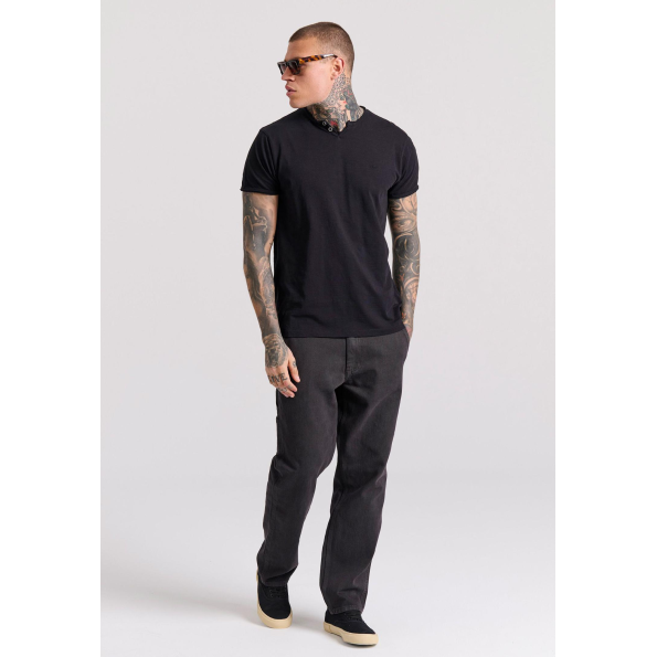 Ανδρικο t-shirt FUNKY BUDDHA FBM009-004-04 μαύρο