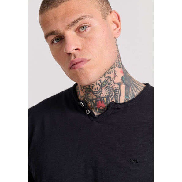 Ανδρικο t-shirt FUNKY BUDDHA FBM009-004-04 μαύρο