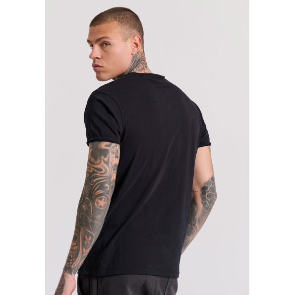 Ανδρικο t-shirt FUNKY BUDDHA FBM009-004-04 μαύρο