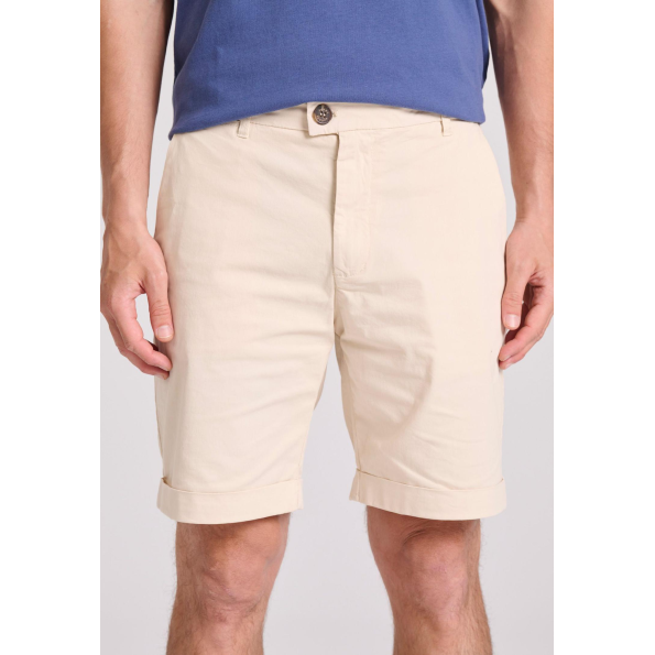 Ανδρική chino βερμούδα FUNKY BUDDHA  FBM009-012-03 εκρού