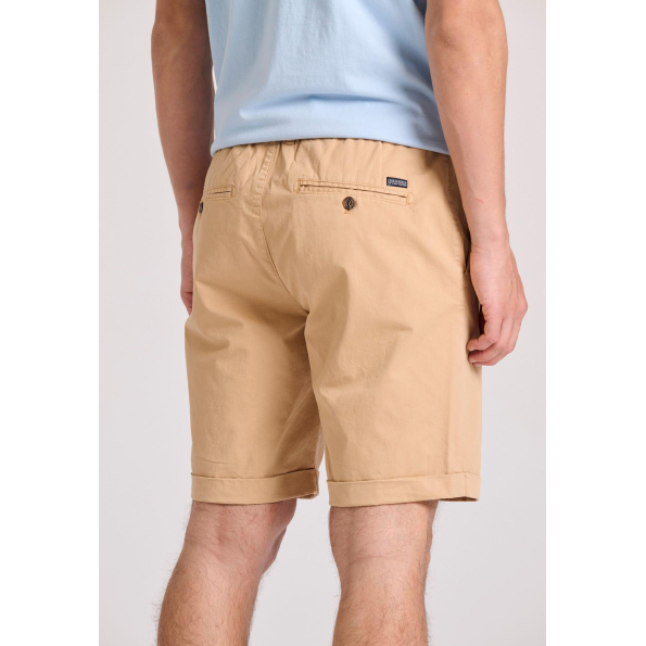 Ανδρική chino βερμούδα FUNKY BUDDHA  FBM009-012-03 μπεζ Ανδρικά