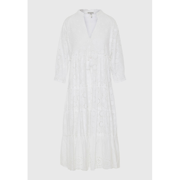 Γυναικείο maxi φόρεμα FUNKY BUDDHA FBL009-138-13 λευκό