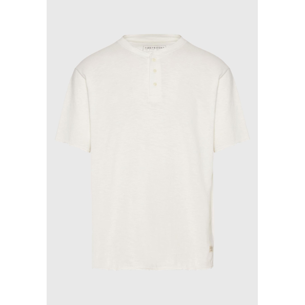 Ανδρικό t-shirt FUNKY BUDDHA FBM009-012-04 λευκό  Ανδρικά