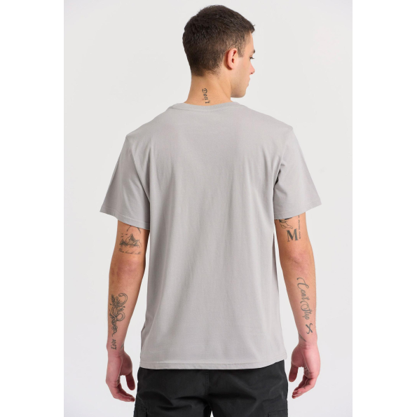 Ανδρικό t-shirt FUNKY BUDDHA FBM009-311-04 γκρι  Ανδρικά