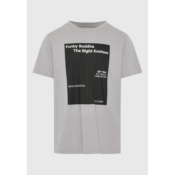 Ανδρικό t-shirt FUNKY BUDDHA FBM009-311-04 γκρι  Ανδρικά