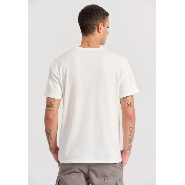 Ανδρικό t-shirt FUNKY BUDDHA FBM009-311-04 λεύκο Ανδρικά