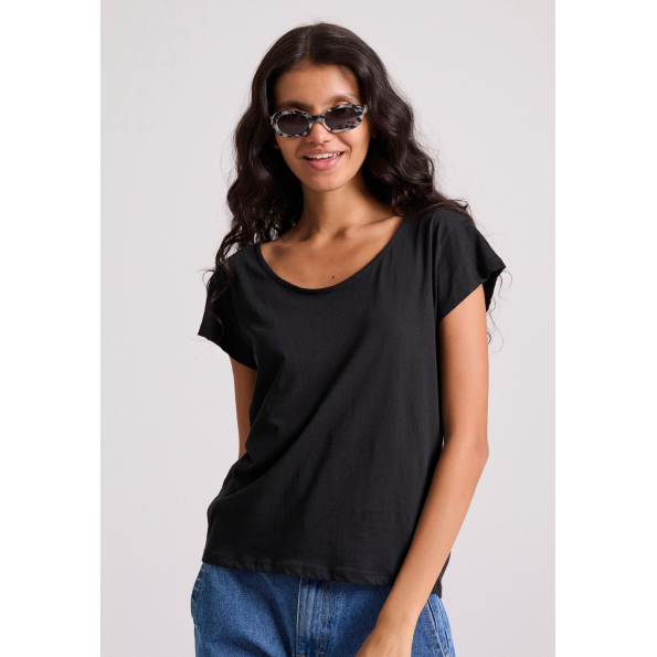 Γυναικείο t-shirt  FUNKY BUDDHA FBL009-105-04 μαύρο Γυναικεία