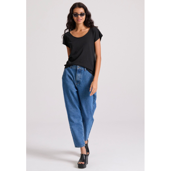 Γυναικείο t-shirt  FUNKY BUDDHA FBL009-105-04 μαύρο Γυναικεία