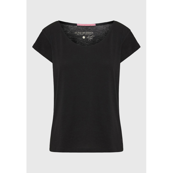 Γυναικείο t-shirt  FUNKY BUDDHA FBL009-105-04 μαύρο Γυναικεία