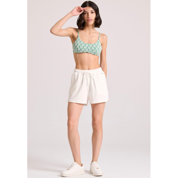 Γυναικείο σορτς FUNKY BUDDHA FBL009-103-03 λευκό  Γυναικεία