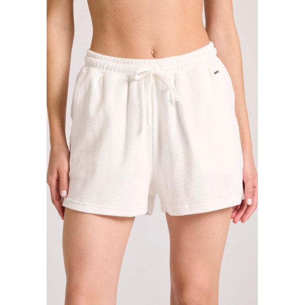 Γυναικείο σορτς FUNKY BUDDHA FBL009-103-03 λευκό  Γυναικεία