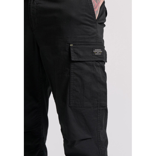 Ανδρικό cargo παντελόνι FUNKY BUDDHA  FBM009-034-02 μαύρο