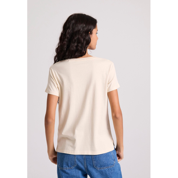 Γυναικείο t-shirt  FUNKY BUDDHA FBL009-103-04 μπεζ Γυναικεία