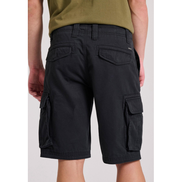 Ανδρική cargo βερμούδα FUNKY BUDDHA FBM009-031-03 μαύρη Ανδρικά
