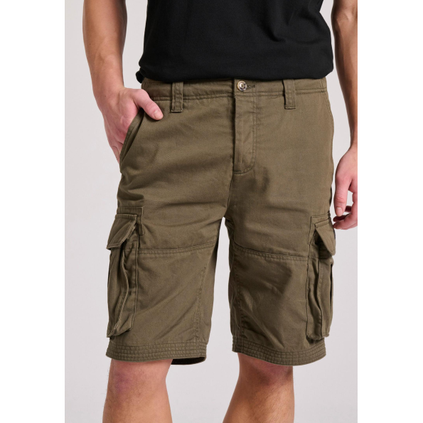 Ανδρική cargo βερμούδα FUNKY BUDDHA FBM009-031-03 χακί