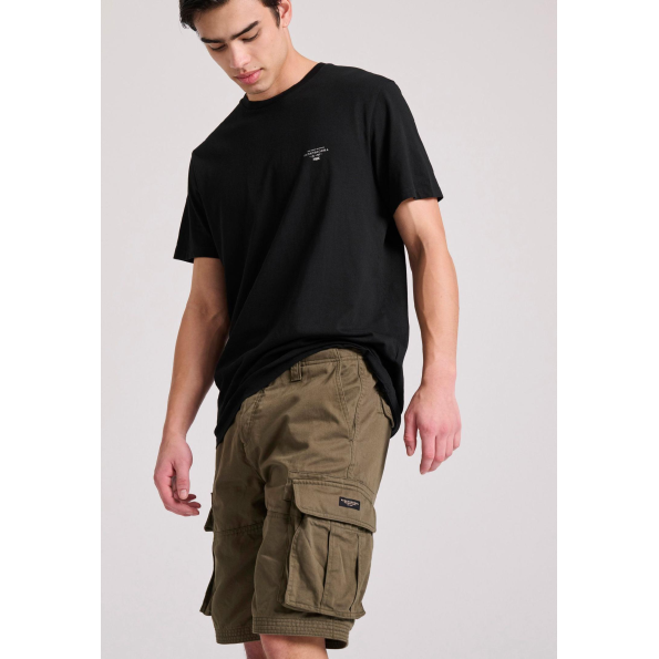 Ανδρική cargo βερμούδα FUNKY BUDDHA FBM009-031-03 χακί Ανδρικά