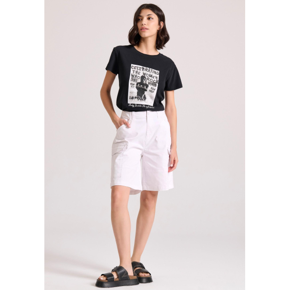Γυναικείο t-shirt  FUNKY BUDDHA FBL009-124-04 μαύρο Γυναικεία
