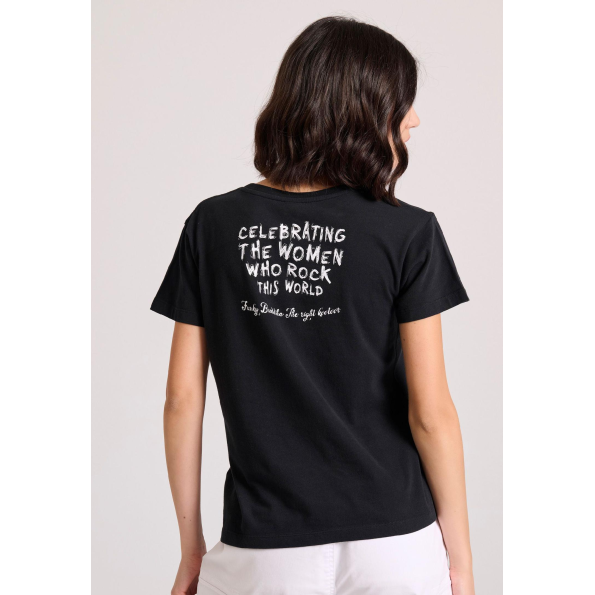 Γυναικείο t-shirt  FUNKY BUDDHA FBL009-124-04 μαύρο Γυναικεία