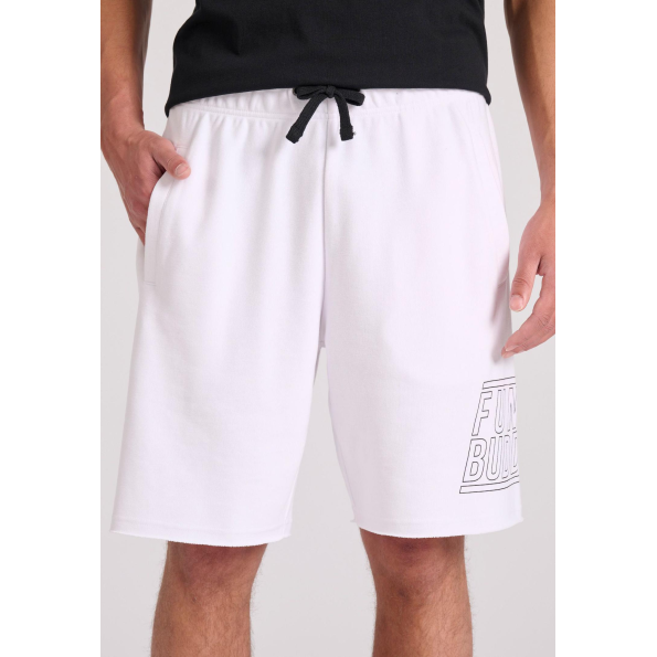 Ανδρική αθλητική βερμούδα FUNKY BUDDHA FBM009-051-03 λευκή