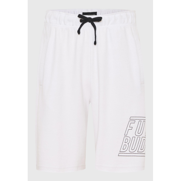 Ανδρική αθλητική βερμούδα FUNKY BUDDHA FBM009-051-03 λευκή Ανδρικά