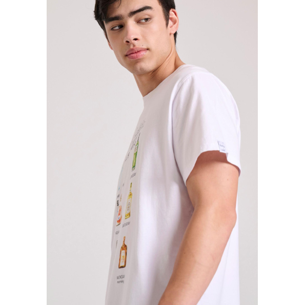 Ανδρικό t-shirt FUNKY BUDDHA FBM009-304-04 λευκό Ανδρικά