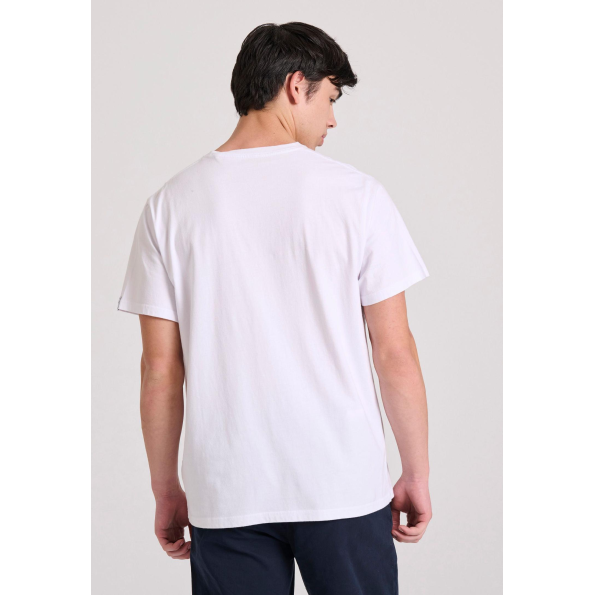 Ανδρικό t-shirt FUNKY BUDDHA FBM009-304-04 λευκό Ανδρικά