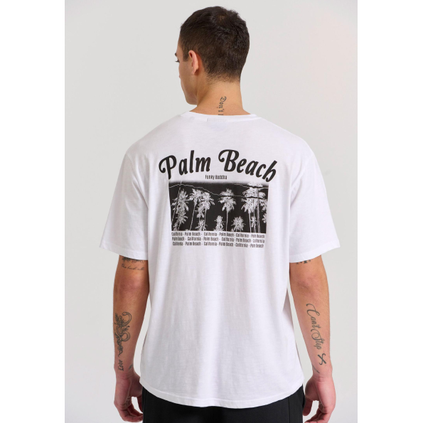 Ανδρικό t-shirt FUNKY BUDDHA FBM009-062-04 λευκό Ανδρικά