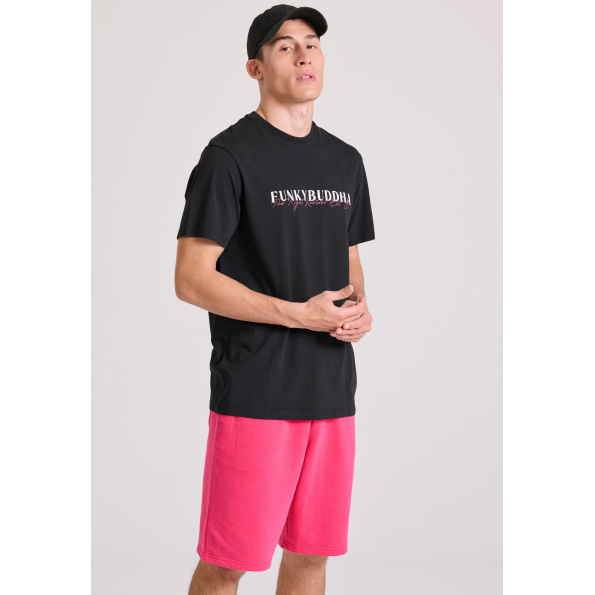 Ανδρική αθλητική βερμούδα FUNKY BUDDHA FBM009-055-03 φούξια  Ανδρικά