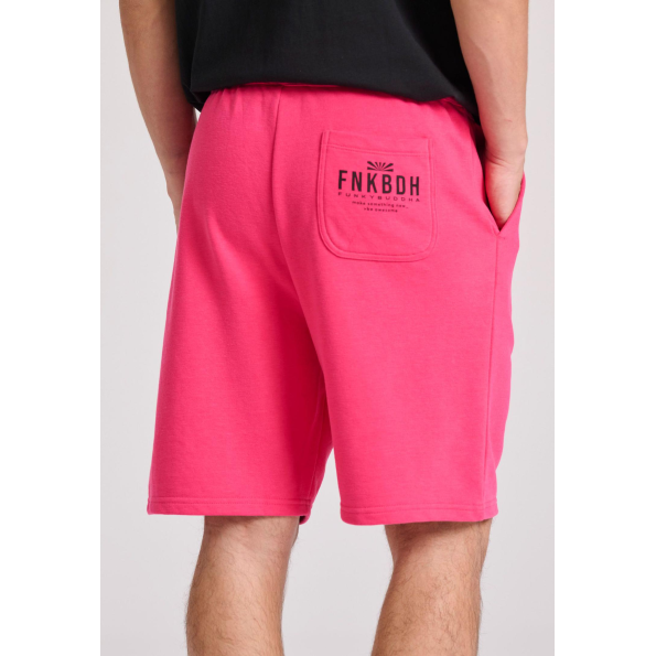 Ανδρική αθλητική βερμούδα FUNKY BUDDHA FBM009-055-03 φούξια  Ανδρικά