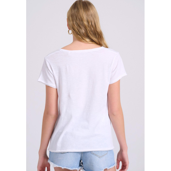 Γυναικείο t-shirt FUNKY BUDDHA FBL009-101-04 λευκό Γυναικεία