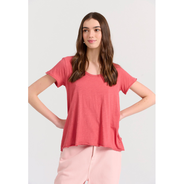 Γυναικείο t-shirt FUNKY BUDDHA FBL009-101-04 κόκκινο
