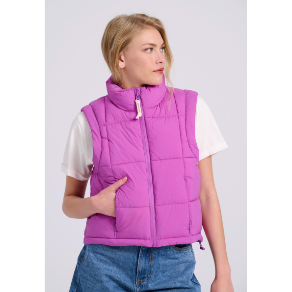 Γυναικείο αμάνικο μπουφάν FUNKY BUDDHA FBL009-101-01 μοβ  Γυναικεία