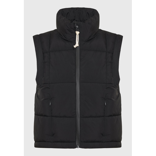 Γυναικείο αμάνικο μπουφάν FUNKY BUDDHA FBL009-101-01 μαύρο