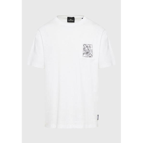 Ανδρικό t-shirt FUNKY BUDDHA  FBM009-066-04 λευκό  Ανδρικά