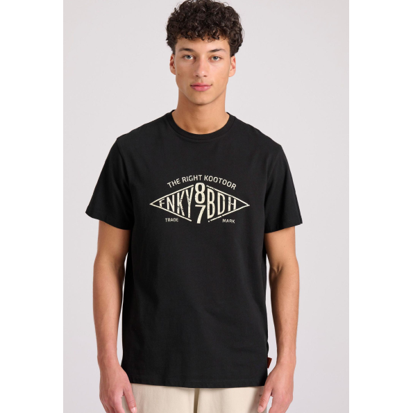 Ανδρικό t-shirt FUNKY BUDDHA FBM009-098-04 μαύρο