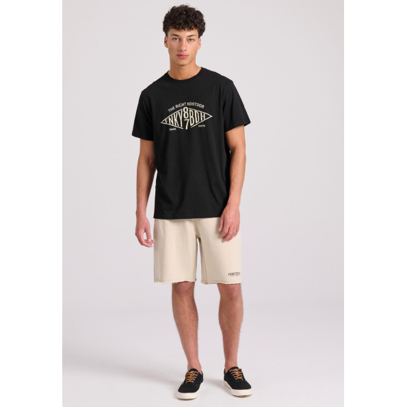 Ανδρικό t-shirt FUNKY BUDDHA FBM009-098-04 μαύρο Ανδρικά