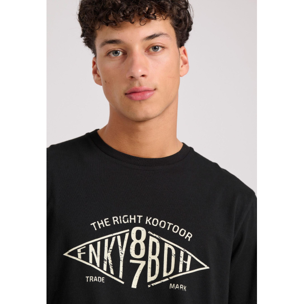 Ανδρικό t-shirt FUNKY BUDDHA FBM009-098-04 μαύρο Ανδρικά
