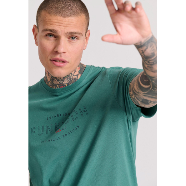 Ανδρικό t-shirt FUNKY BUDDHA FBM009-094-04 πράσινο Ανδρικά