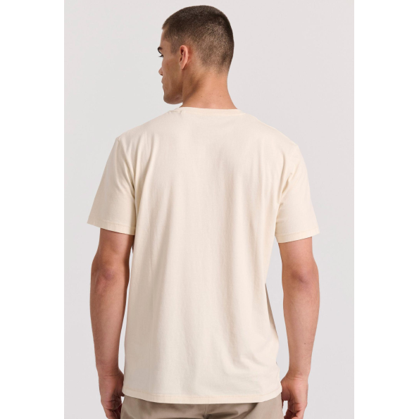 Ανδρικό t-shirt FUNKY BUDDHA FBM009-043-04 εκρού  Ανδρικά