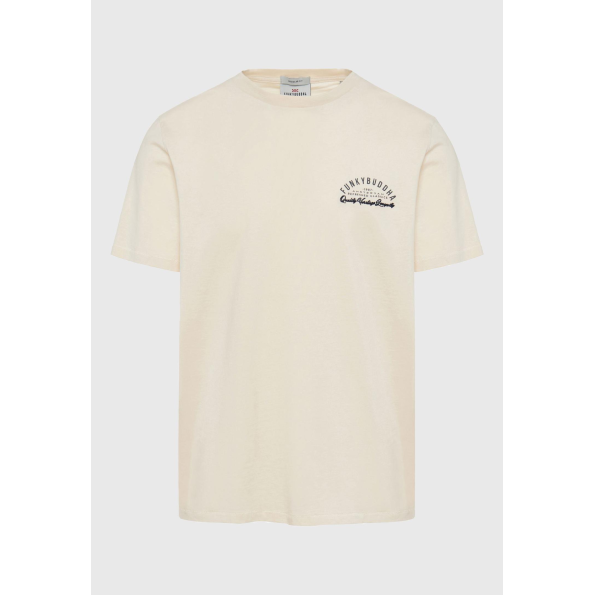 Ανδρικό t-shirt FUNKY BUDDHA FBM009-043-04 εκρού  Ανδρικά