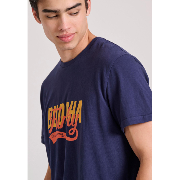 Ανδρικό t-shirt FUNKY BUDDHA FBM009-040-04 μπλε  Ανδρικά