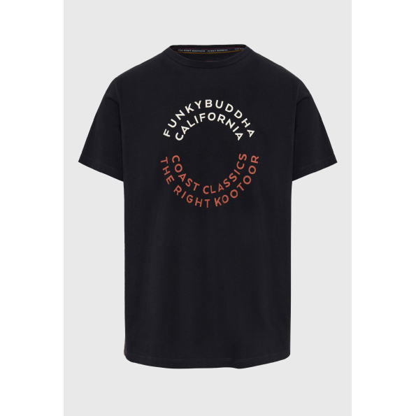 Ανδρικό t-shirt FUNKY BUDDHA FBM009-089-04 μαύρο Ανδρικά
