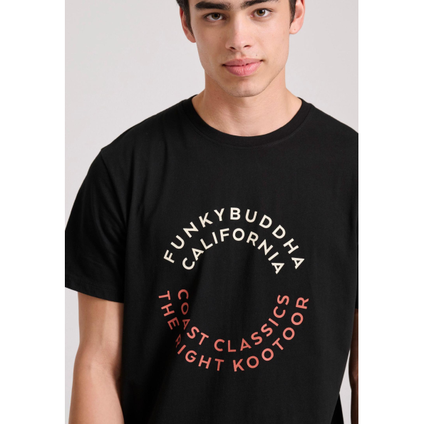 Ανδρικό t-shirt FUNKY BUDDHA FBM009-089-04 μαύρο Ανδρικά