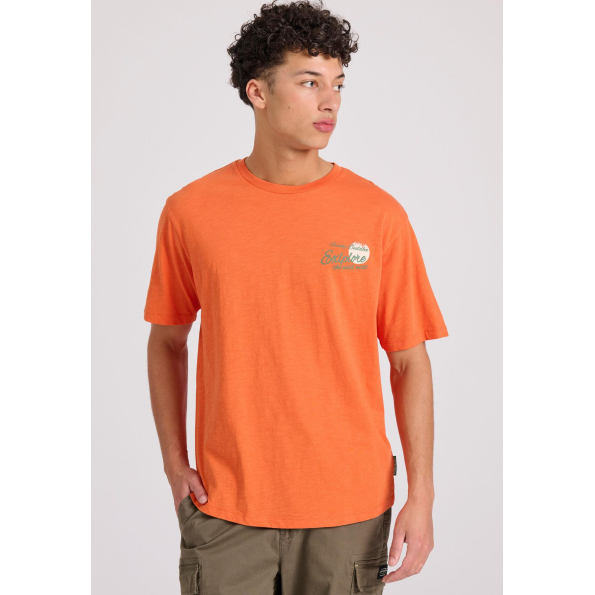 Ανδρικό t-shirt FUNKY BUDDHA FBM009-039-04 πορτοκαλί