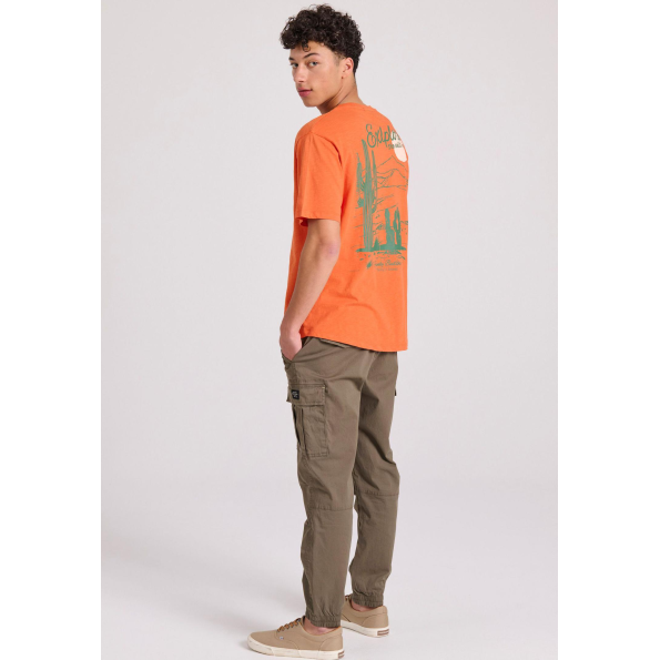Ανδρικό t-shirt FUNKY BUDDHA FBM009-039-04 πορτοκαλί