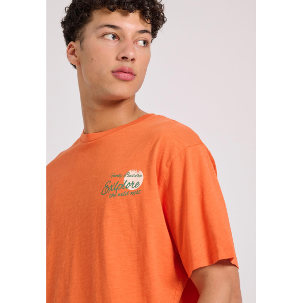 Ανδρικό t-shirt FUNKY BUDDHA FBM009-039-04 πορτοκαλί