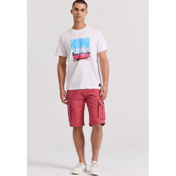 Ανδρικό t-shirt FUNKY BUDDHA λευκό 