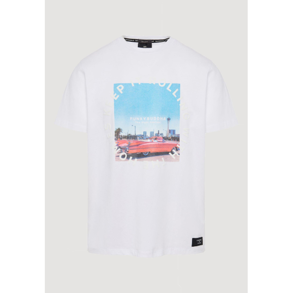 Ανδρικό t-shirt FUNKY BUDDHA λευκό 